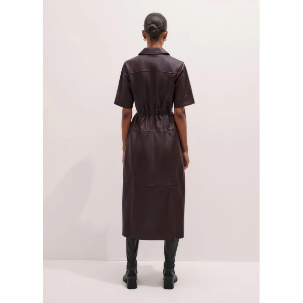 Me and Em Midi Dress + Belt – luxury British Brown in Me and Em exclusively at Luxury Shoes 