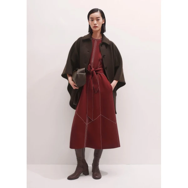 Me + Em Midi Dress + Belt – luxury British Red in Me and Em exclusively at Luxury Shoes 