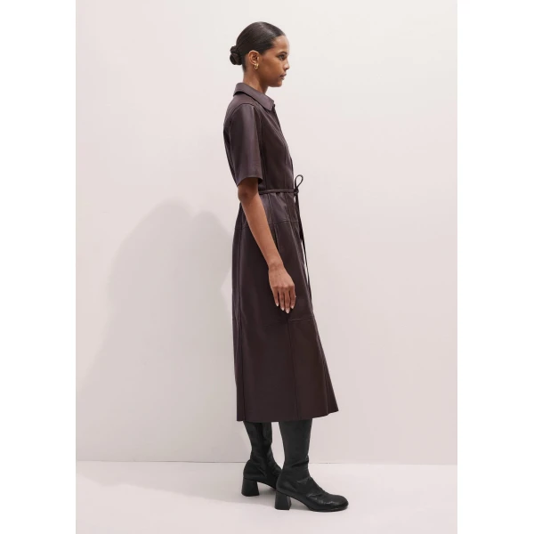 Me and Em Midi Dress + Belt – luxury British Brown in Me and Em exclusively at Luxury Shoes 