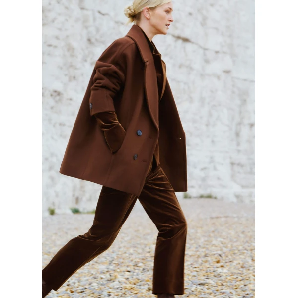 Me + Em Military Coat – luxury British Brown in Me and Em exclusively at Luxury Shoes 