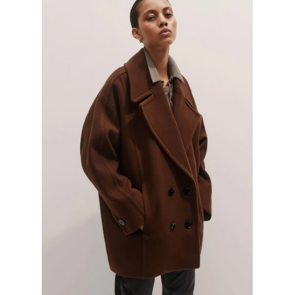 Me + Em Military Coat – luxury British Brown in Me and Em exclusively at Luxury Shoes 