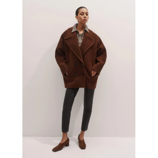 Me + Em Military Coat – luxury British Brown in Me and Em exclusively at Luxury Shoes 