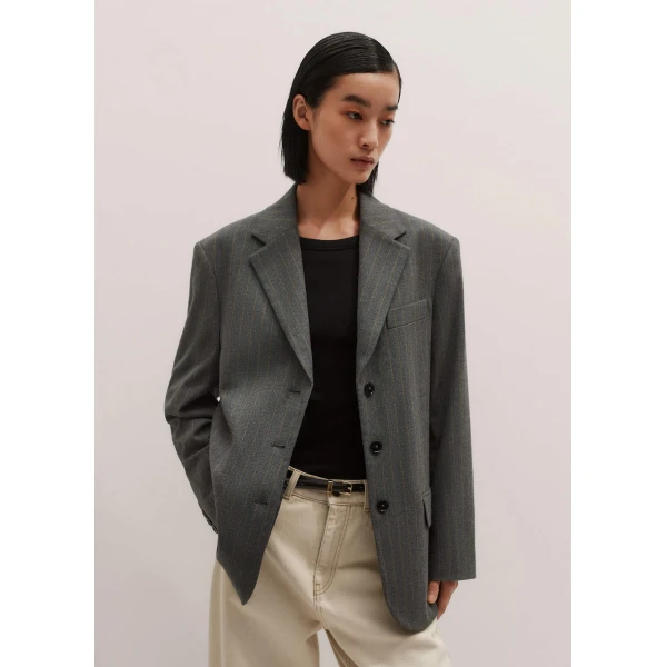 Me + Em Oversized Blazer – luxury British Grey in Me and Em exclusively at Luxury Shoes 