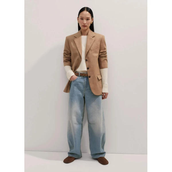 Me + Em Oversized Blazer – luxury British Brown in Me and Em exclusively at Luxury Shoes 