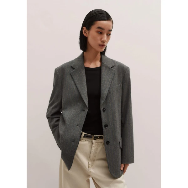 Me + Em Oversized Blazer – luxury British Grey in Me and Em exclusively at Luxury Shoes 