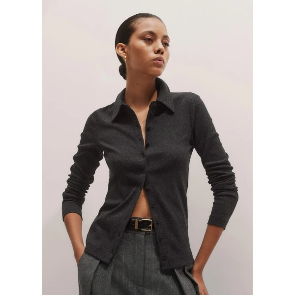 Me + Em Perfect Basic Shirt – luxury British Grey in Me and Em exclusively at Luxury Shoes 