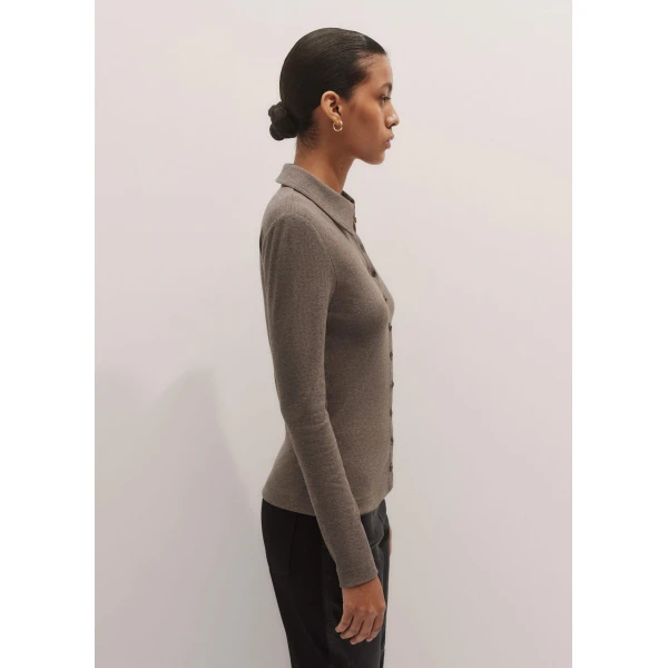 Me + Em Perfect Basic Shirt – luxury British Brown in Me and Em exclusively at Luxury Shoes 