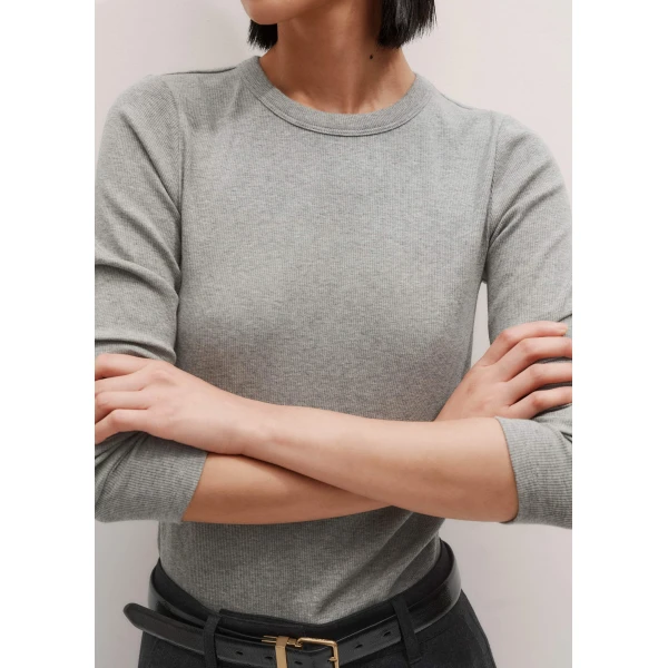 Me and Em Perfect Basic Top – luxury British Grey in Me and Em exclusively at Luxury Shoes 