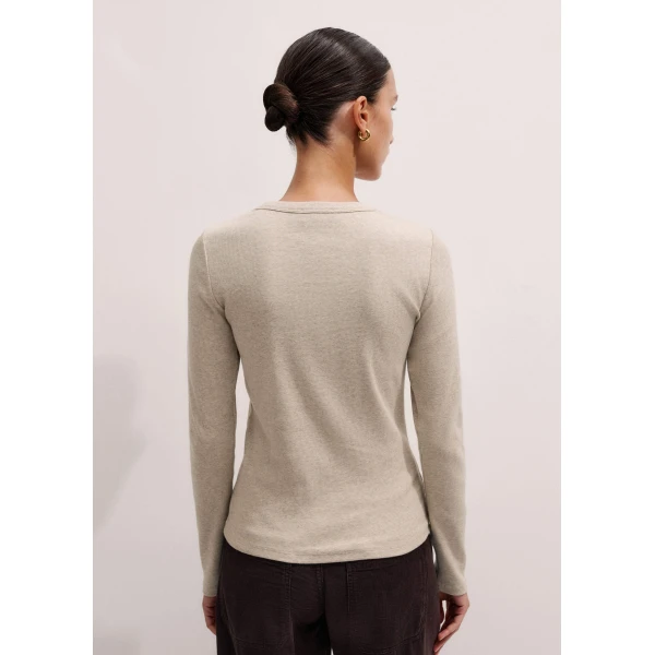Me + Em Perfect Basic Top – luxury British Beige in Me and Em exclusively at Luxury Shoes 
