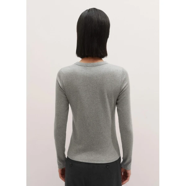 Me + Em Perfect Basic Top – luxury British Grey in Me and Em exclusively at Luxury Shoes 