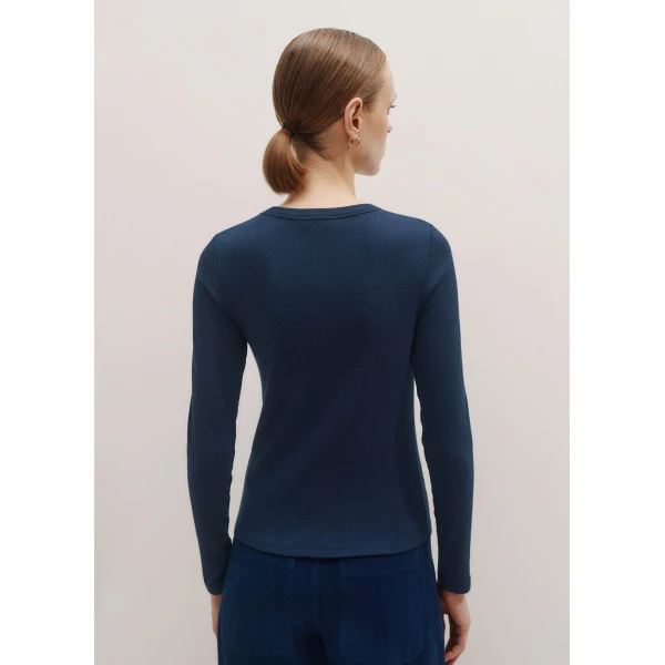 Me and Em Perfect Basic Top – luxury British Blue in Me and Em exclusively at Luxury Shoes 