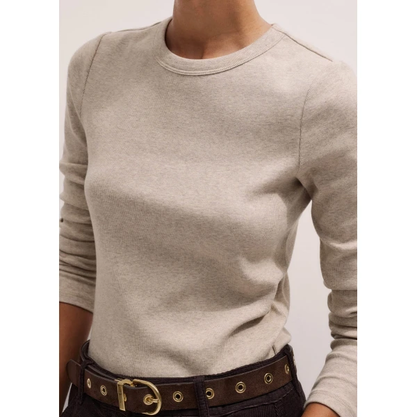 Me + Em Perfect Basic Top – luxury British Beige in Me and Em exclusively at Luxury Shoes 