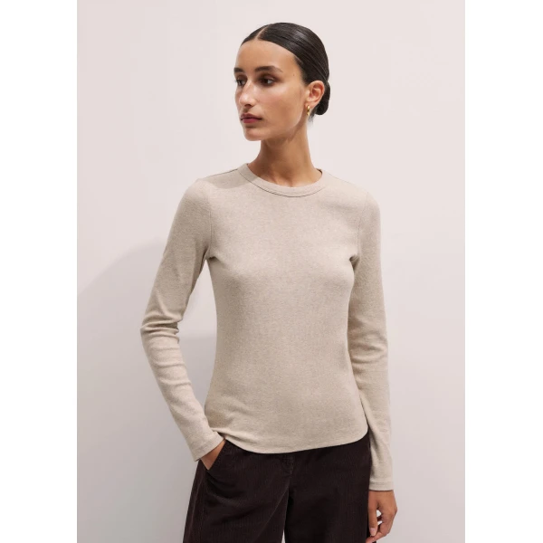 Me + Em Perfect Basic Top – luxury British Brown in Me and Em exclusively at Luxury Shoes 