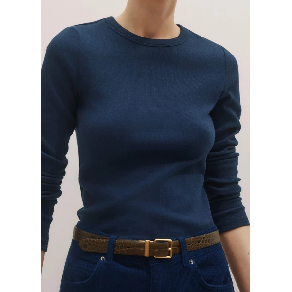 Me and Em Perfect Basic Top – luxury British Blue in Me and Em exclusively at Luxury Shoes 
