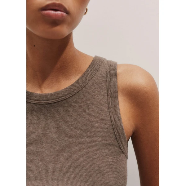 Me and Em Perfect Basic Vest – luxury British Brown in Me and Em exclusively at Luxury Shoes 