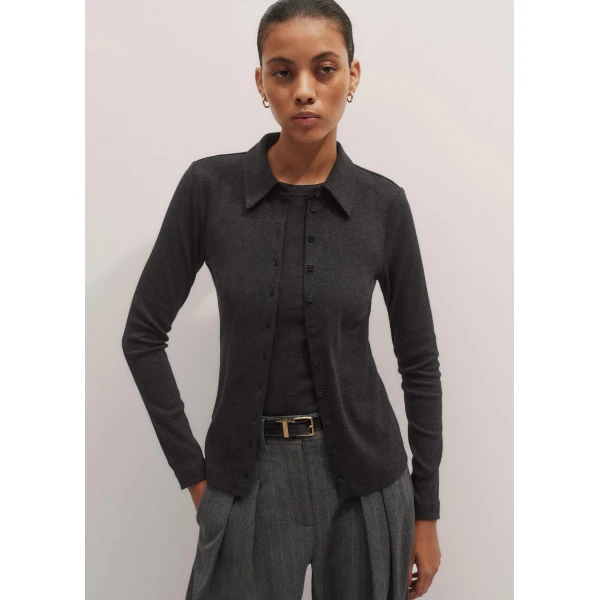 Me + Em Perfect Basic Vest – luxury British Grey in Me and Em exclusively at Luxury Shoes 