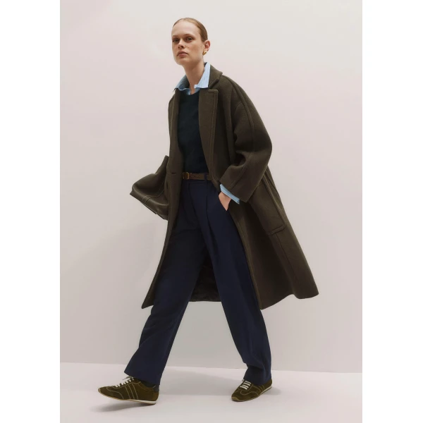 Me and Em Pleat Tapered Trouser – luxury British Blue in Me and Em exclusively at Luxury Shoes 