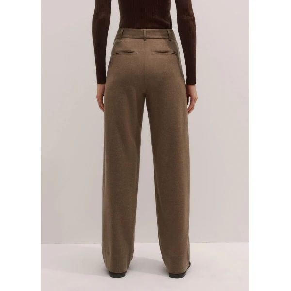 Me and Em Pleat Tapered Trouser – luxury British Brown in Me and Em exclusively at Luxury Shoes 