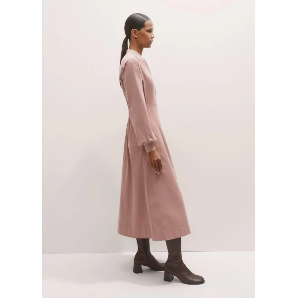 Me + Em Pleated Midi Dress – luxury British Pink in Me and Em exclusively at Luxury Shoes 