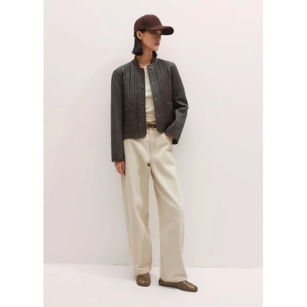 Me + Em Quilted Weekend Jacket – luxury British Brown in Me and Em exclusively at Luxury Shoes 