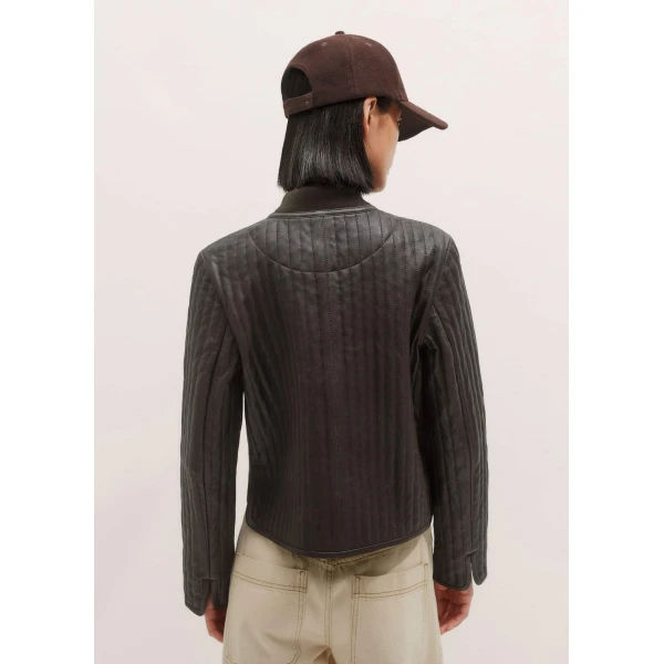 Me and Em Quilted Weekend Jacket – luxury British Brown in Me and Em exclusively at Luxury Shoes 
