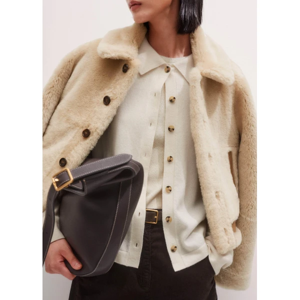 Me and Em Relaxed Knit Shirt – luxury British Ivory in Me and Em exclusively at Luxury Shoes 