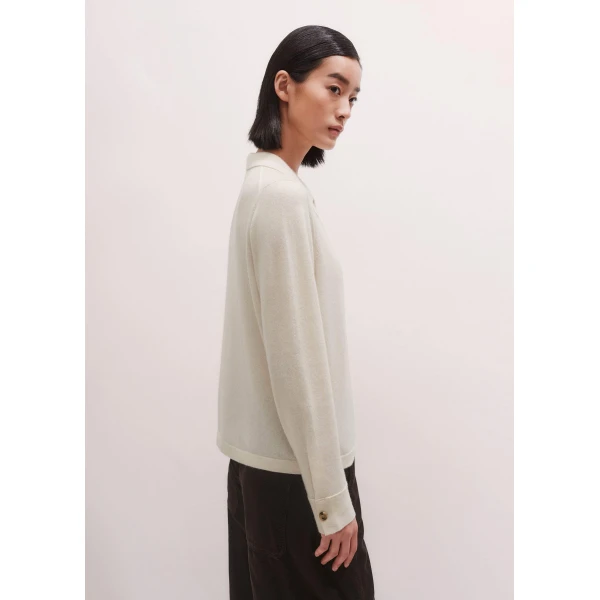 Me + Em Relaxed Knit Shirt – luxury British Ivory in Me and Em exclusively at Luxury Shoes 