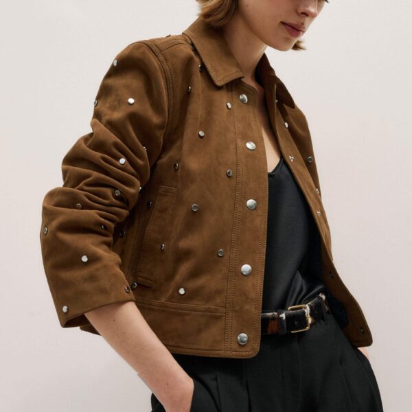 Me and Em Relaxed Studded Jacket, view 7