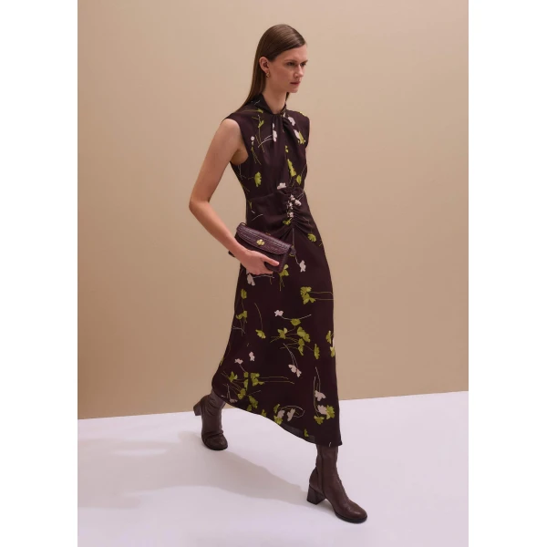 Me and Em Ruched Maxi Dress – luxury British Red in Me and Em exclusively at Luxury Shoes 