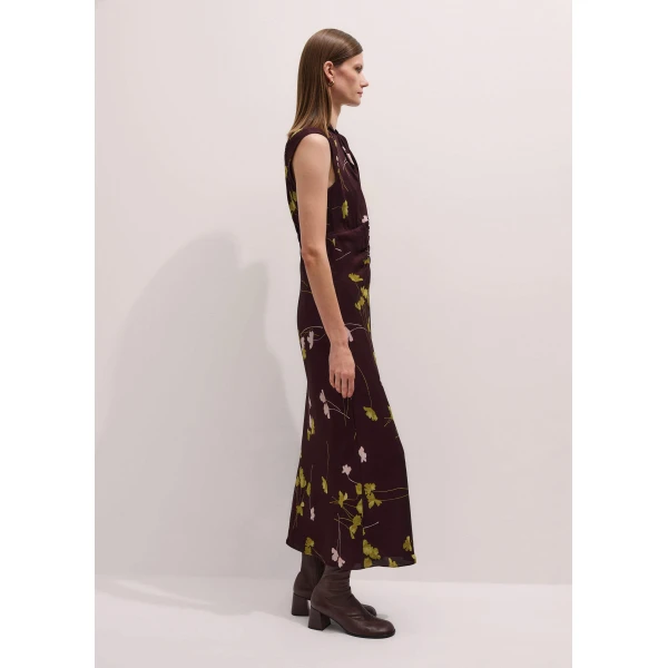 Me + Em Ruched Maxi Dress – luxury British Red in Me and Em exclusively at Luxury Shoes 