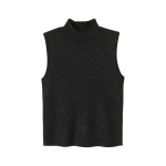 Me and Em Sequin Knit Vest – luxury British Black in Me and Em exclusively at Luxury Shoes 