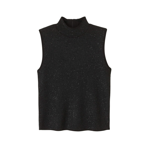 Me and Em Sequin Knit Vest – luxury British Black in Me and Em exclusively at Luxury Shoes 