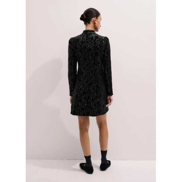 Me + Em Sequin Mini Dress – luxury British Black in Me and Em exclusively at Luxury Shoes 