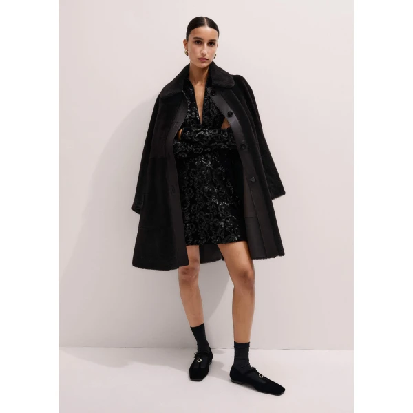 Me and Em Sequin Mini Dress – luxury British Black in Me and Em exclusively at Luxury Shoes 