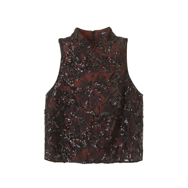 Me and Em Sequin Shell Top – luxury British Black in Me and Em exclusively at Luxury Shoes 