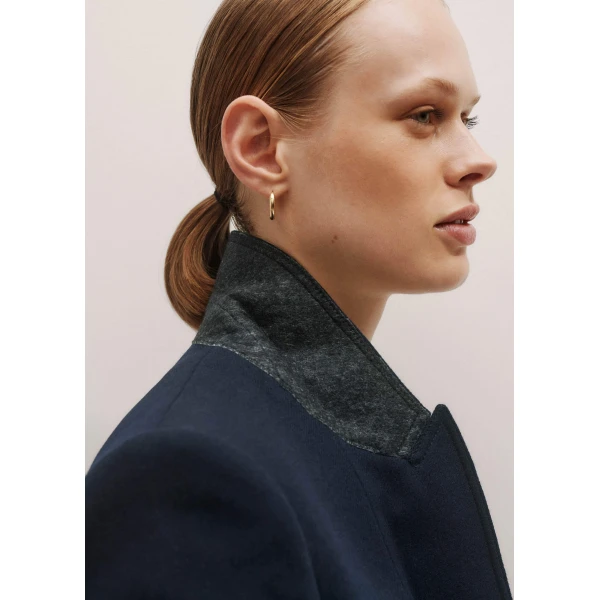 Me + Em Sharp Shoulder Blazer – luxury British Blue in Me and Em exclusively at Luxury Shoes 