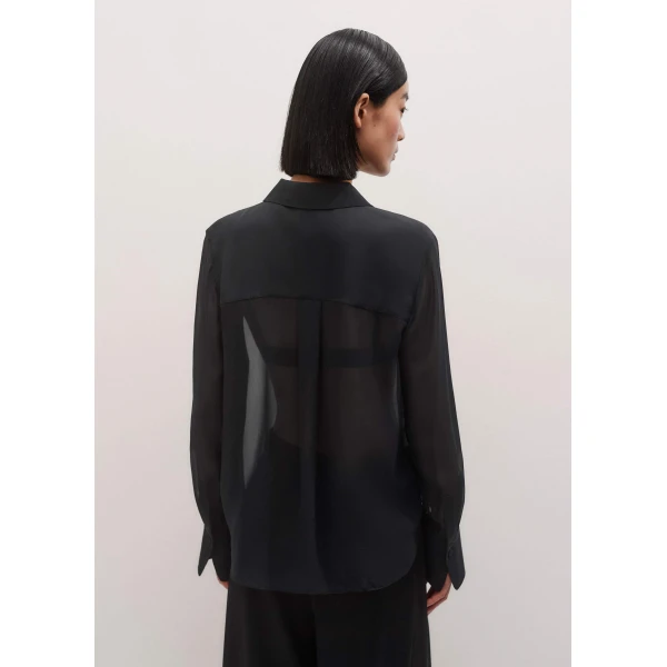 Me + Em Sheer Evening Shirt – luxury British Black in Me and Em exclusively at Luxury Shoes 