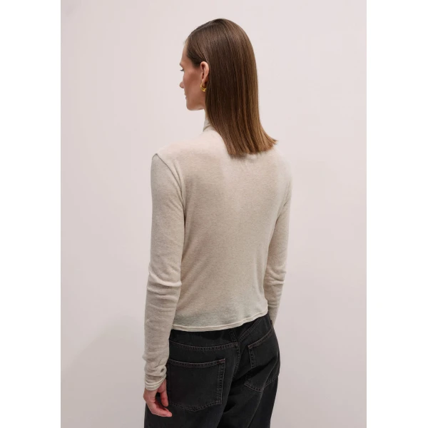 Me and Em Sheer High Neck Top – luxury British Neutrals in Me and Em exclusively at Luxury Shoes 