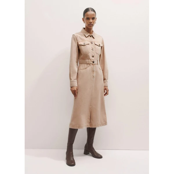 Me and Em Shirt Midi Dress – luxury British Pink in Me and Em exclusively at Luxury Shoes 