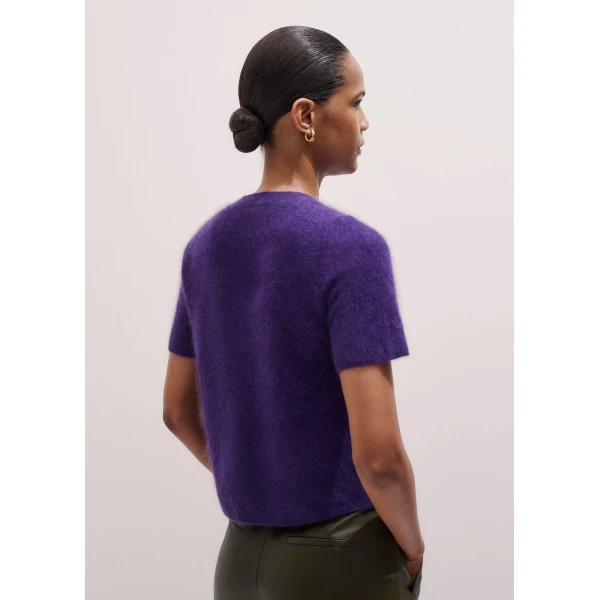 Me and Em Short Sleeve Cardigan – luxury British Purple in Me and Em exclusively at Luxury Shoes 