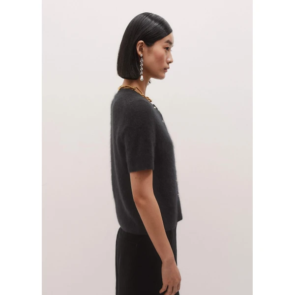 Me and Em Short Sleeve Cardigan – luxury British Black in Me and Em exclusively at Luxury Shoes 