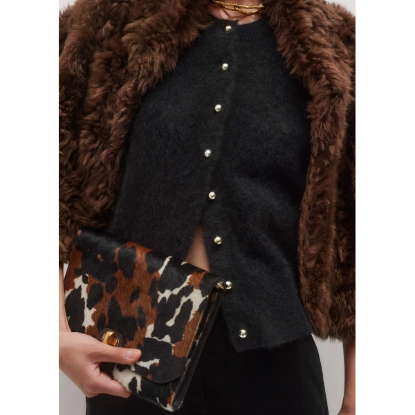 Me + Em Short Sleeve Cardigan – luxury British Black in Me and Em exclusively at Luxury Shoes 