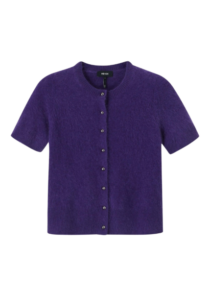 Me and Em Short Sleeve Cardigan – luxury British Purple in Me and Em exclusively at Luxury Shoes 