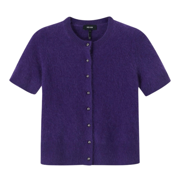 Me and Em Short Sleeve Cardigan – luxury British Purple in Me and Em exclusively at Luxury Shoes 