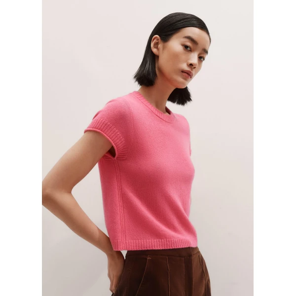 Me + Em Shrunken Baby Tee – luxury British Pink in Me and Em exclusively at Luxury Shoes 