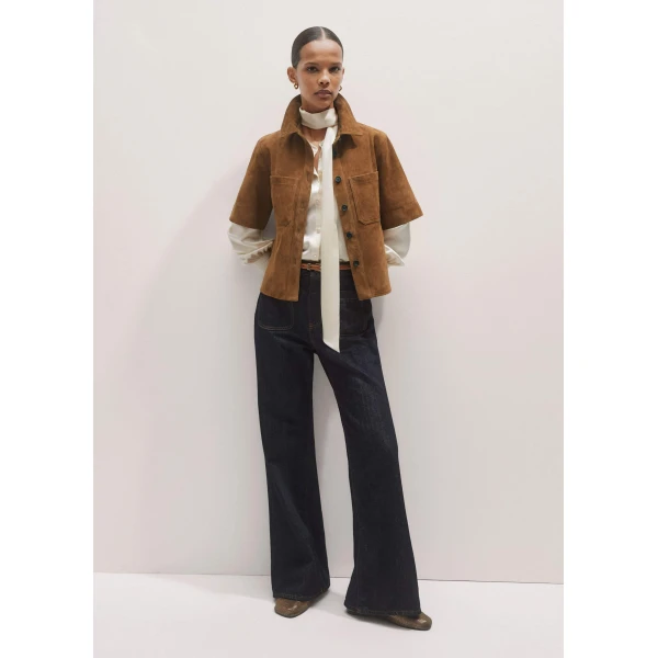 Me + Em Silk Satin Blouse + Tie – luxury British Ivory in Me and Em exclusively at Luxury Shoes 