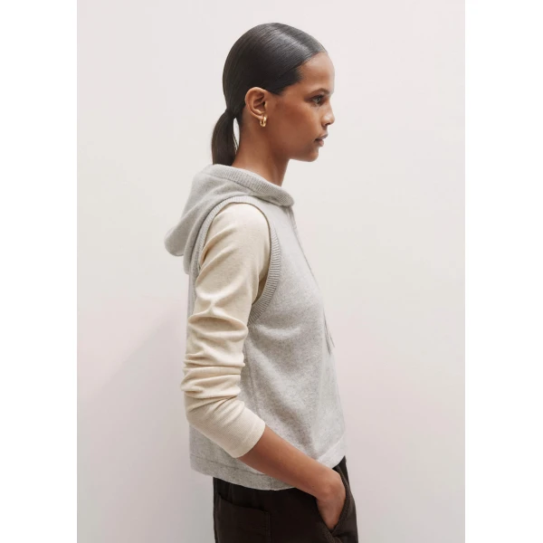 Me and Em Sleeveless Zip Hoody – luxury British Grey in Me and Em exclusively at Luxury Shoes 
