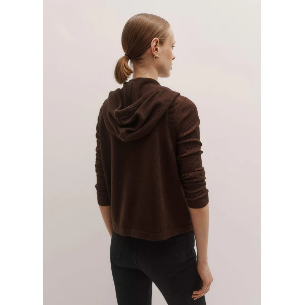 Me + Em Sleeveless Zip Hoody – luxury British Brown in Me and Em exclusively at Luxury Shoes 
