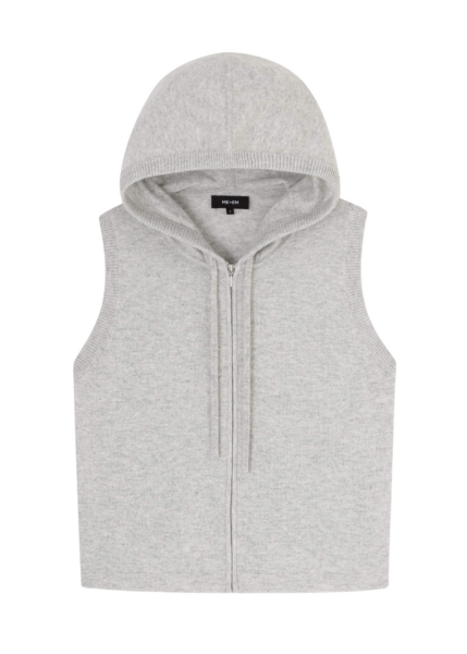 Me and Em Sleeveless Zip Hoody – luxury British Grey in Me and Em exclusively at Luxury Shoes 