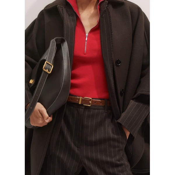 Me and Em Slim Crop Trouser – luxury British Brown in Me and Em exclusively at Luxury Shoes 